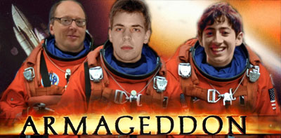 Il trio Armageddon: Enrico, Marco, Jacopo